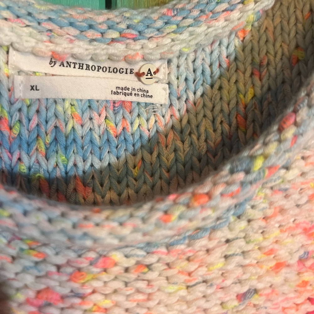 Anthropologie Multicolor Palm Tree Sweater - Picture 3 of 6